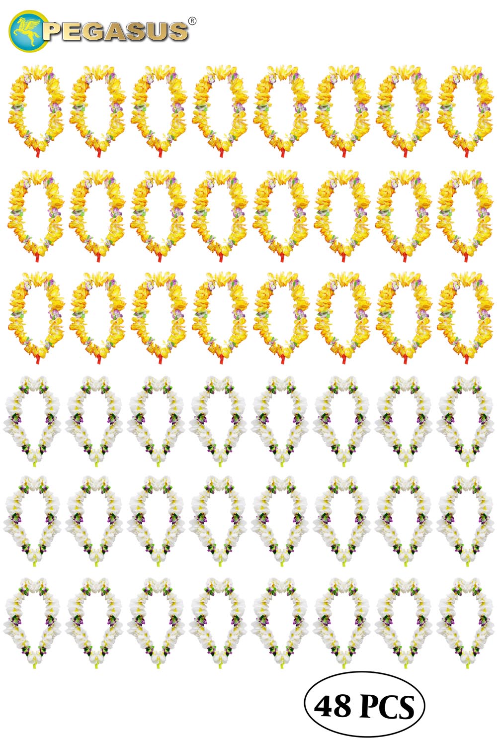 GHIRLANDA HAWAIANA FIORI CF 48 PZ. ASSORTITI 